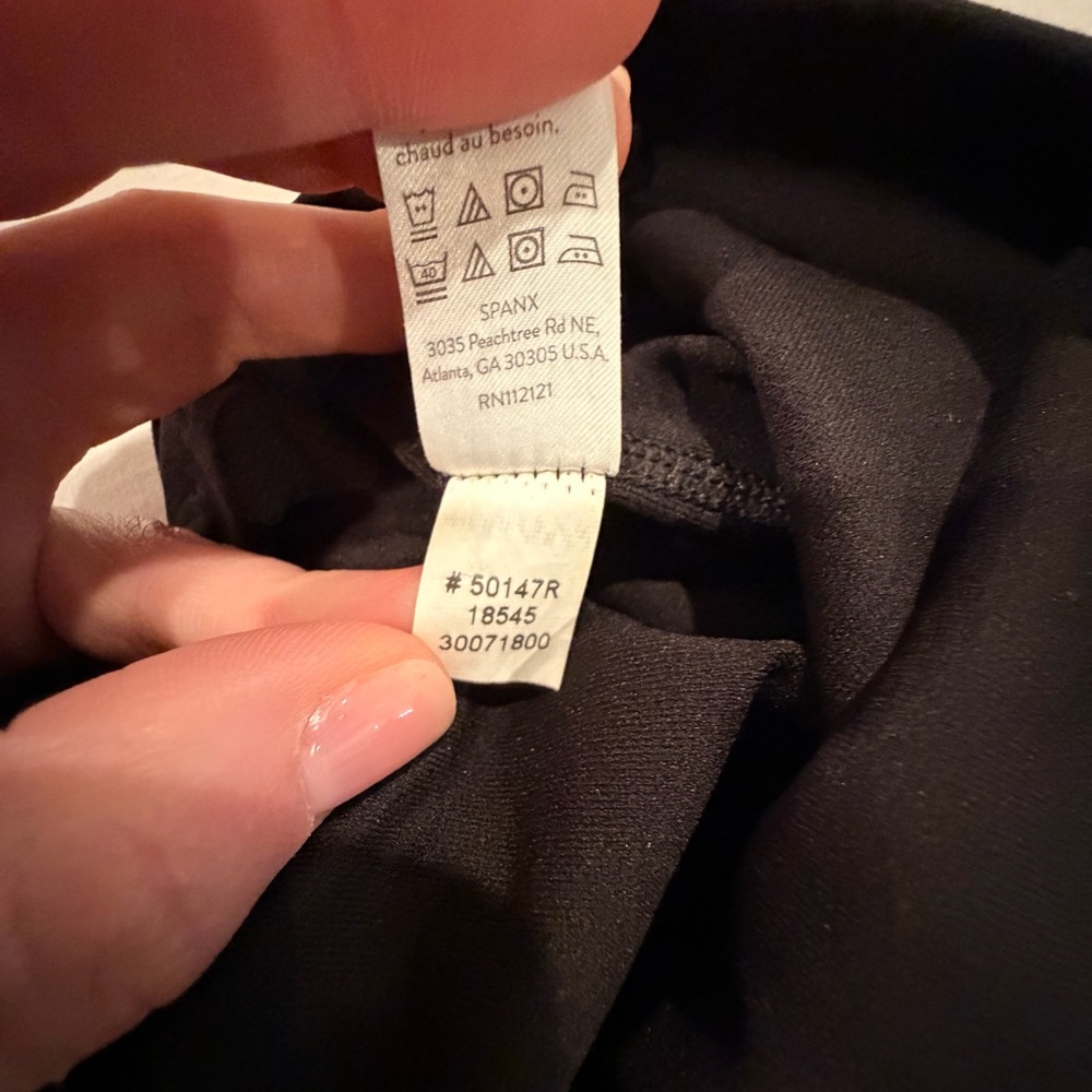 SPANX High Rise Shaping Leggings Black Womens Medium Compression Activewear M - Picture 10 of 11